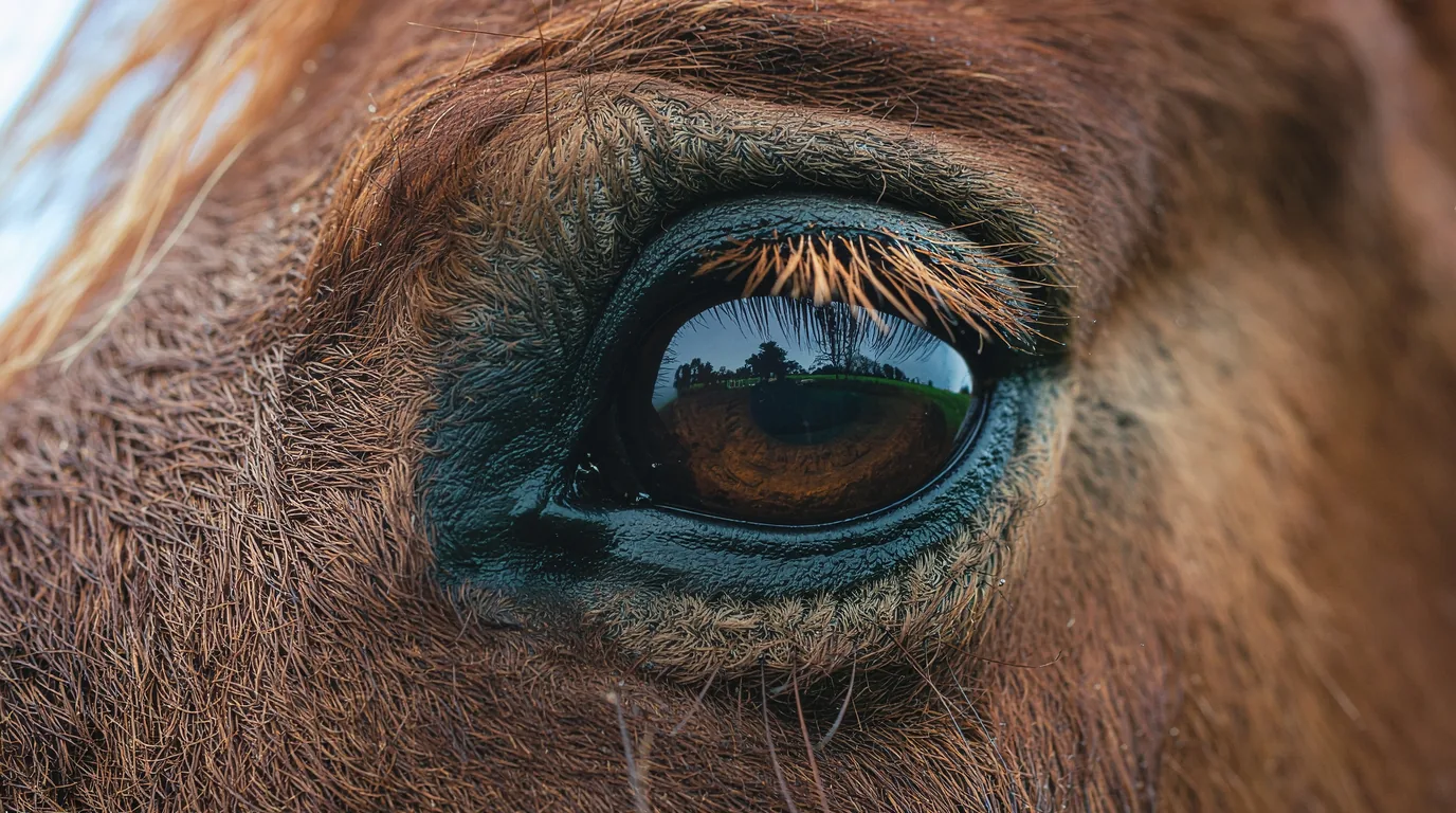 Un regard de cheval au Élevage du Lak, Bussière-Galant